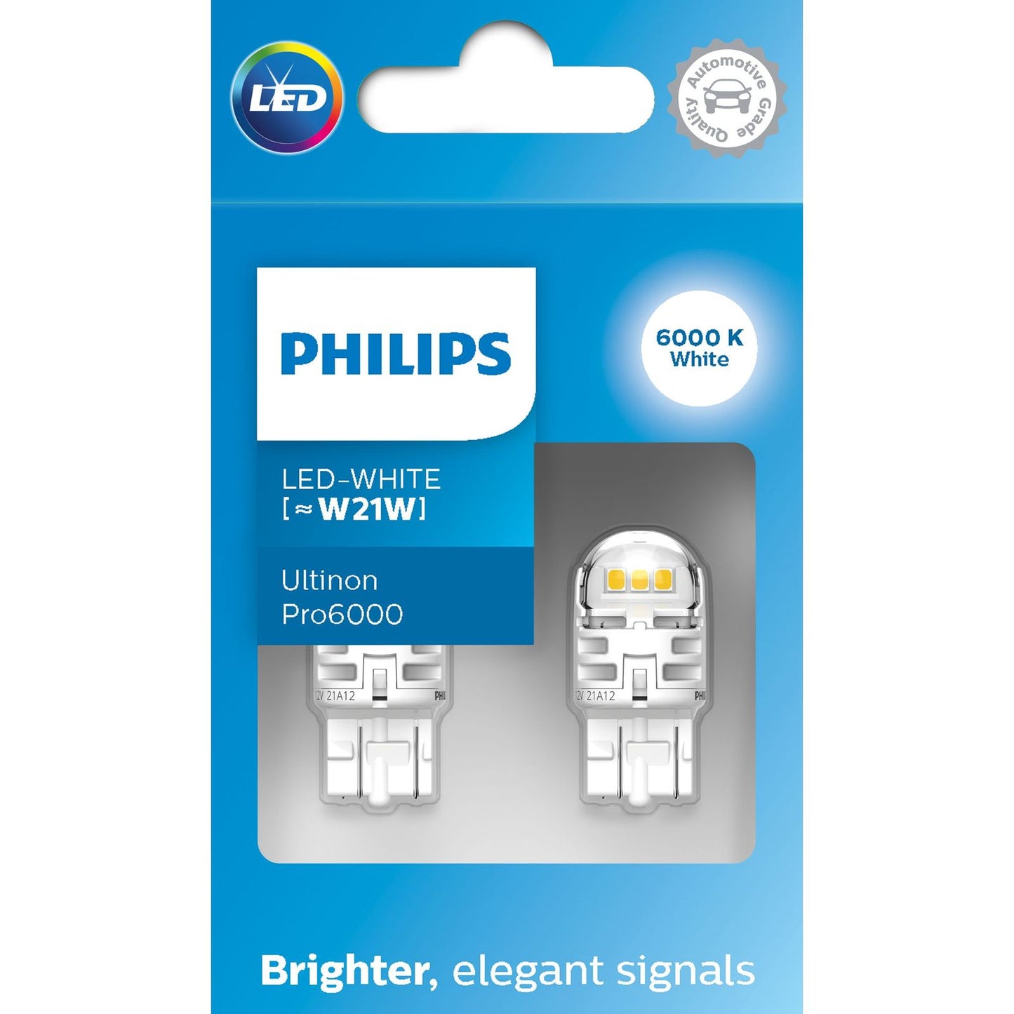 Philips Ultinon Pro6000 White LED W21W (Twin)