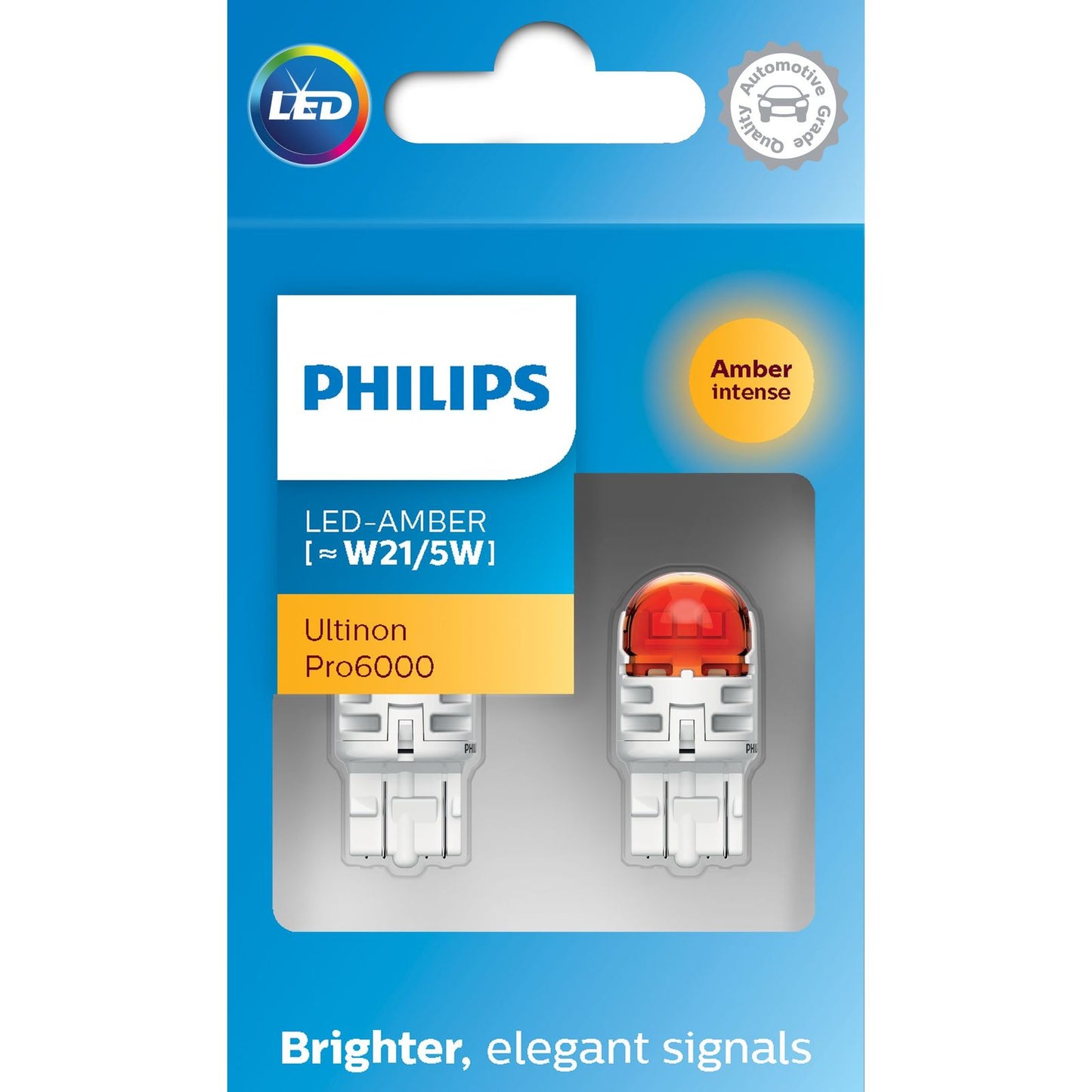 Philips Ultinon Pro6000 Amber LED W21/5W (Twin)