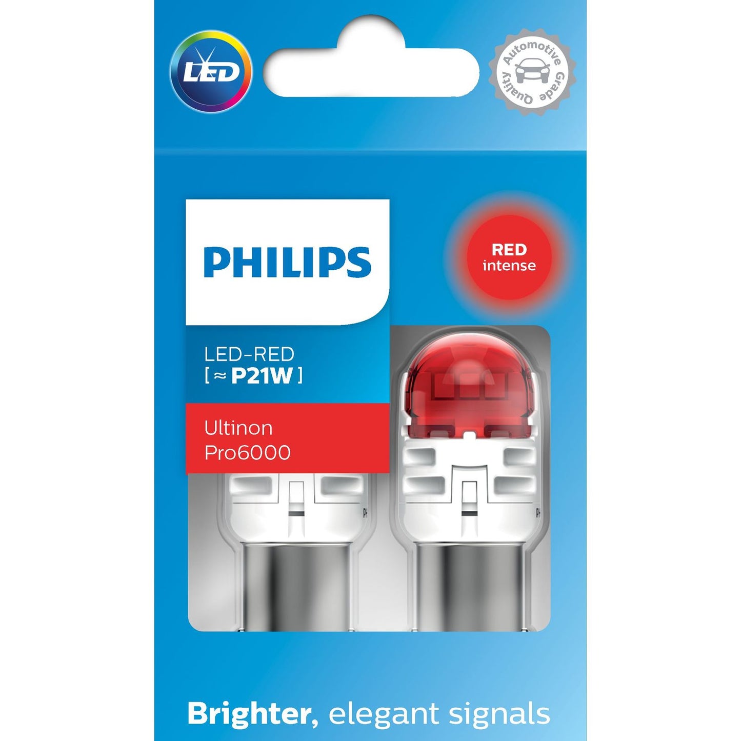 Philips Ultinon Pro6000 Red LED P21W (Twin)