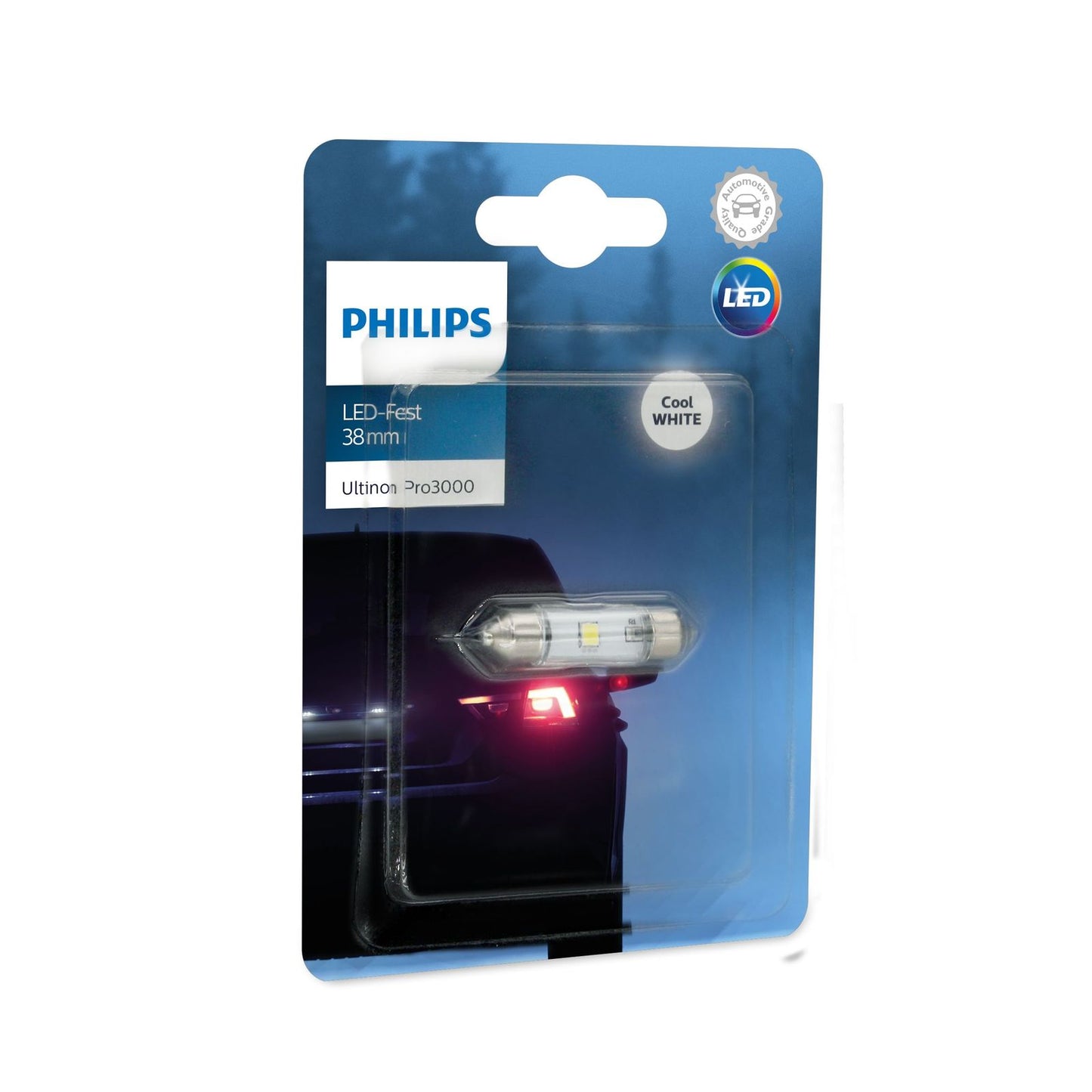 Philips Ultinon Pro3000 Cool White LED 38mm (Single)