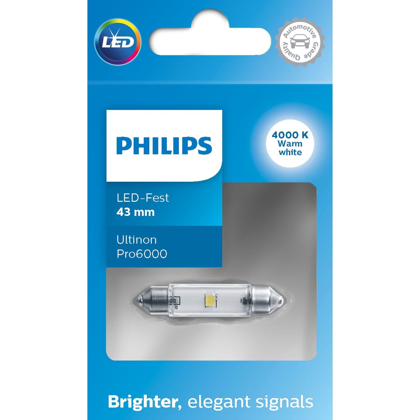Philips Ultinon Pro6000 Warm White 4000K LED 43mm (Single)