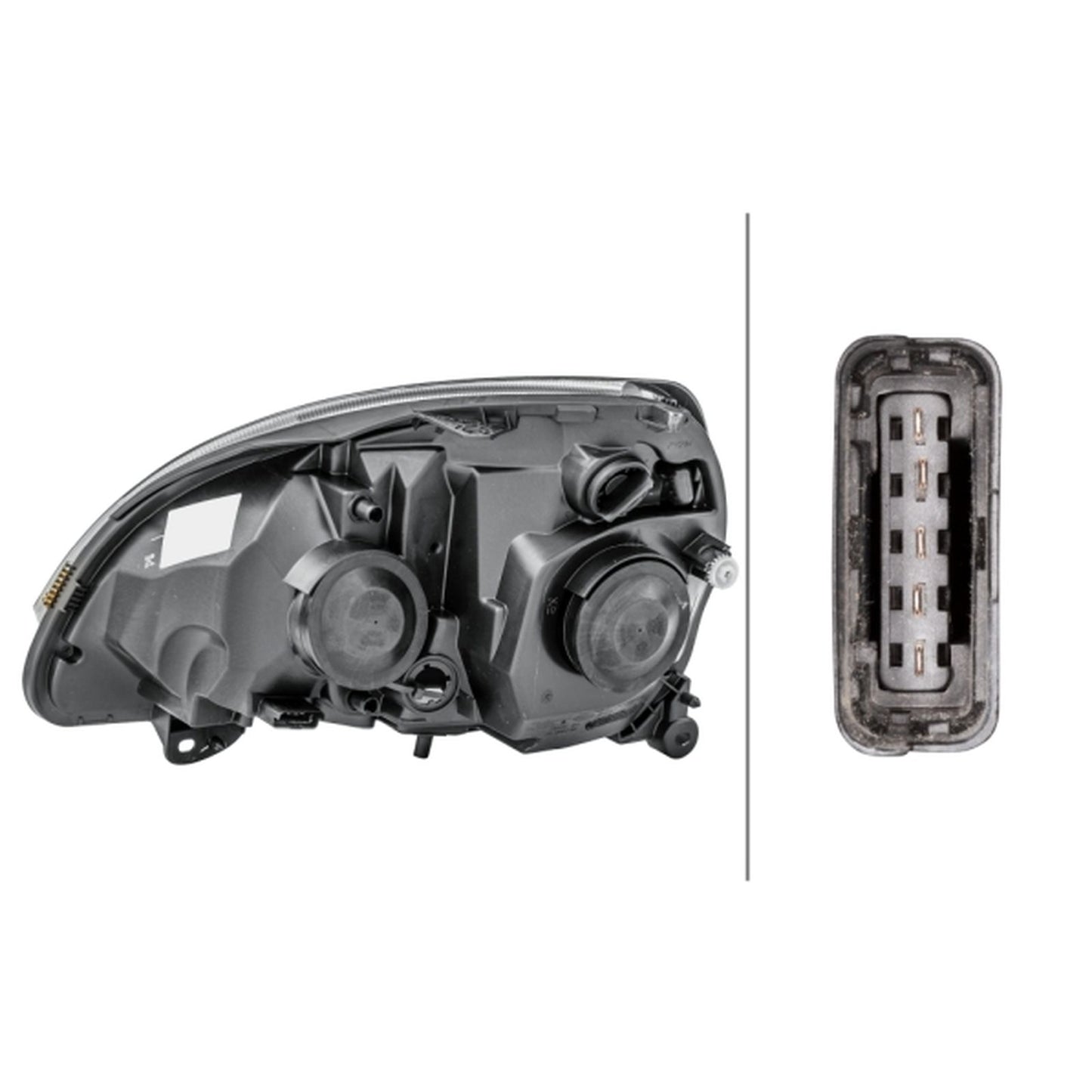 HELLA Halogen Headlight Unit - Right - 1LB008461-761