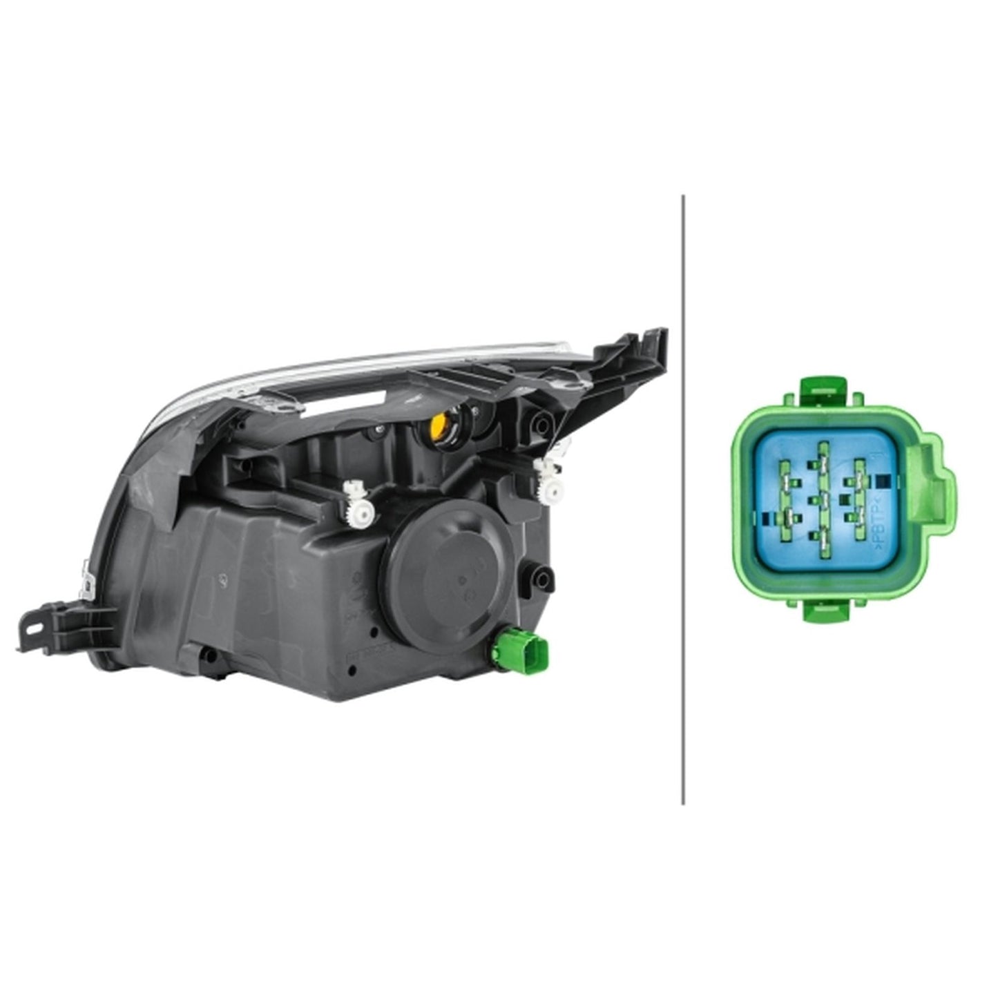 HELLA Halogen Headlight Unit - Right - 1LD247026-281