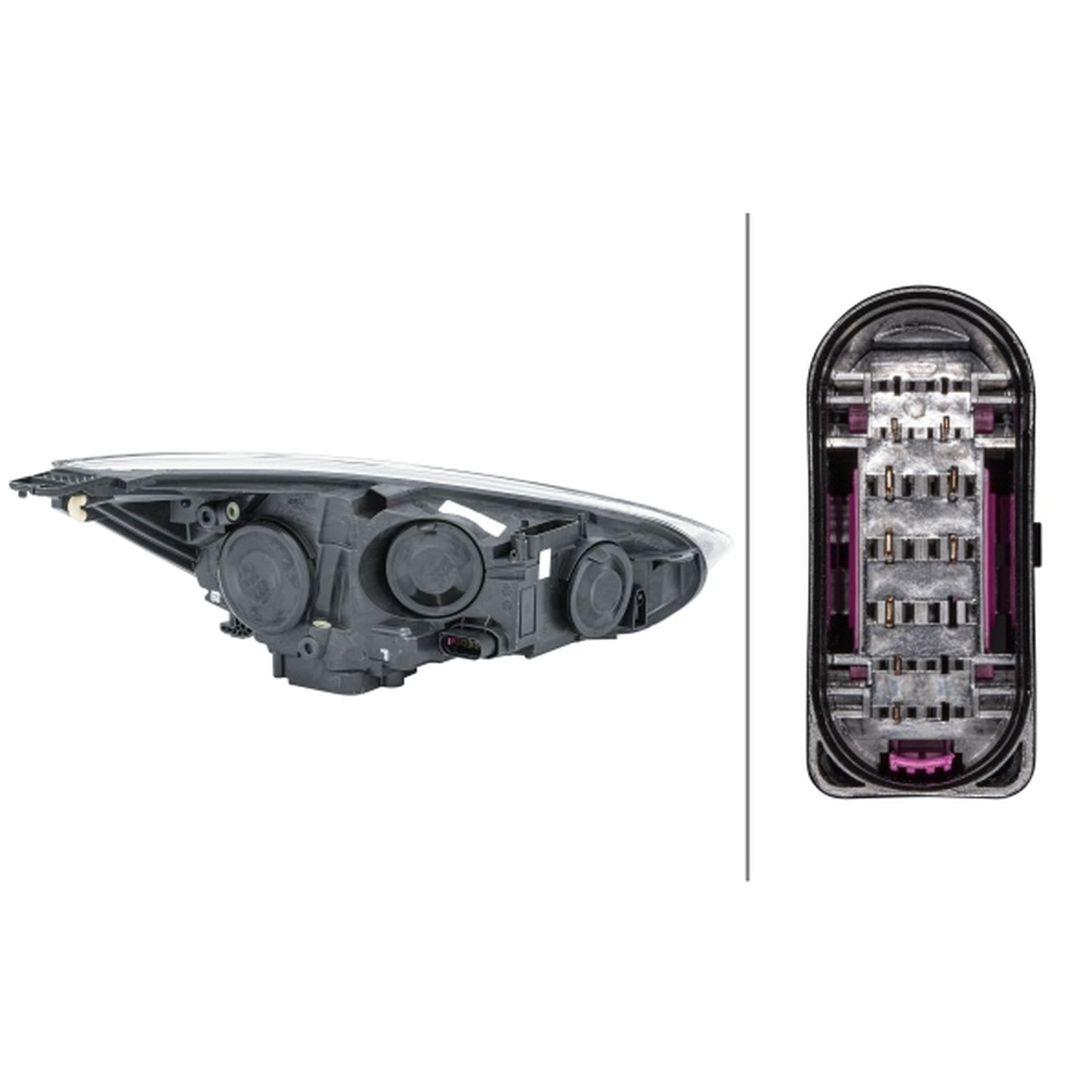 HELLA Halogen Headlight Unit - Left - 1LE354827-031