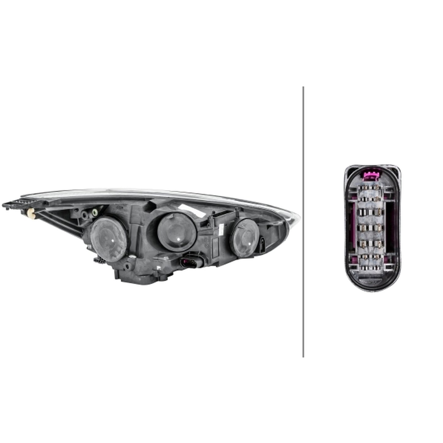 HELLA Halogen Headlight Unit - Left - 1LE354827-171