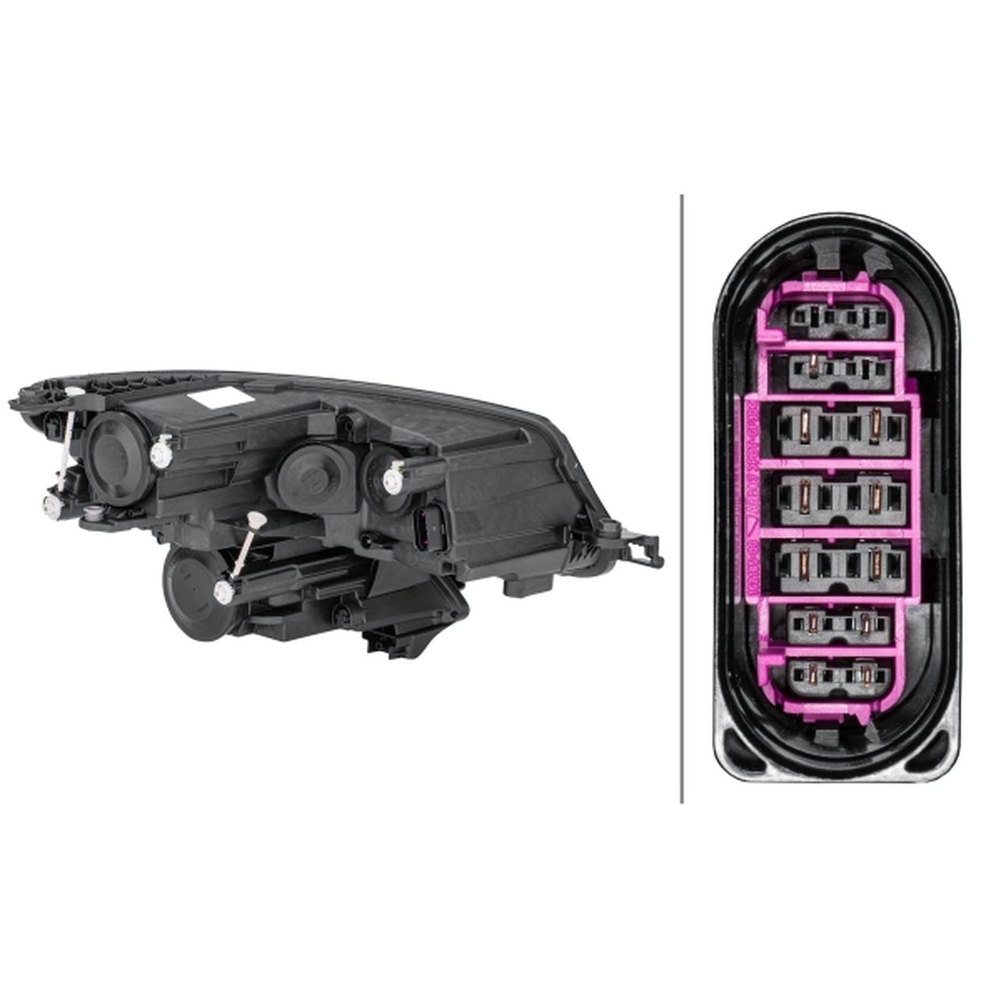 HELLA Halogen Headlight Unit - Left - 1LF012669-111