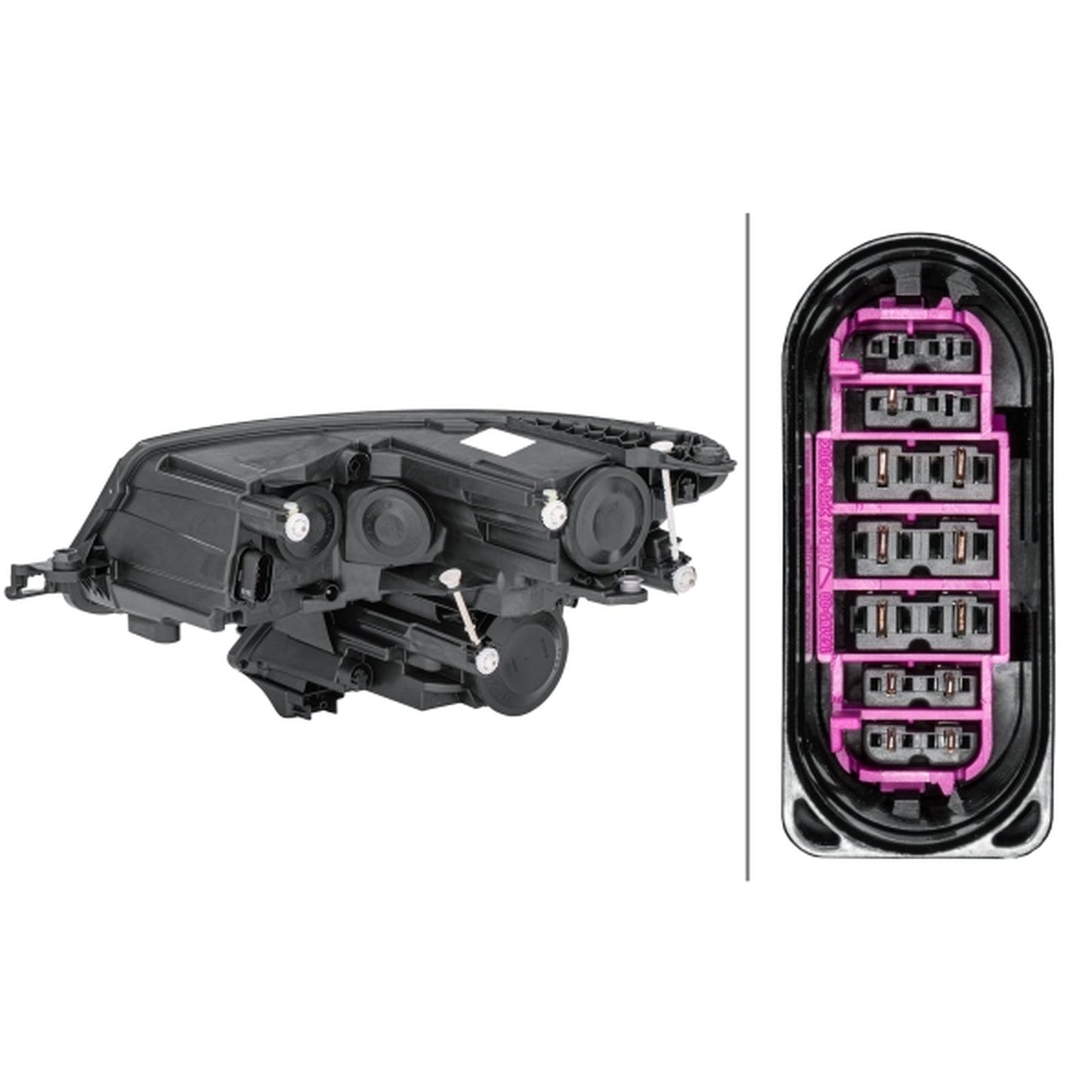 HELLA Halogen Headlight Unit - Right - 1LF012669-121