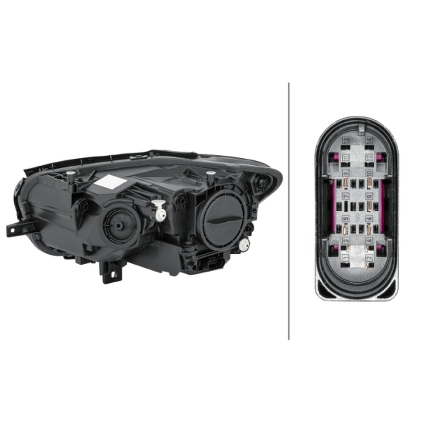HELLA Halogen Headlight Unit - Right - 1LG015868-041