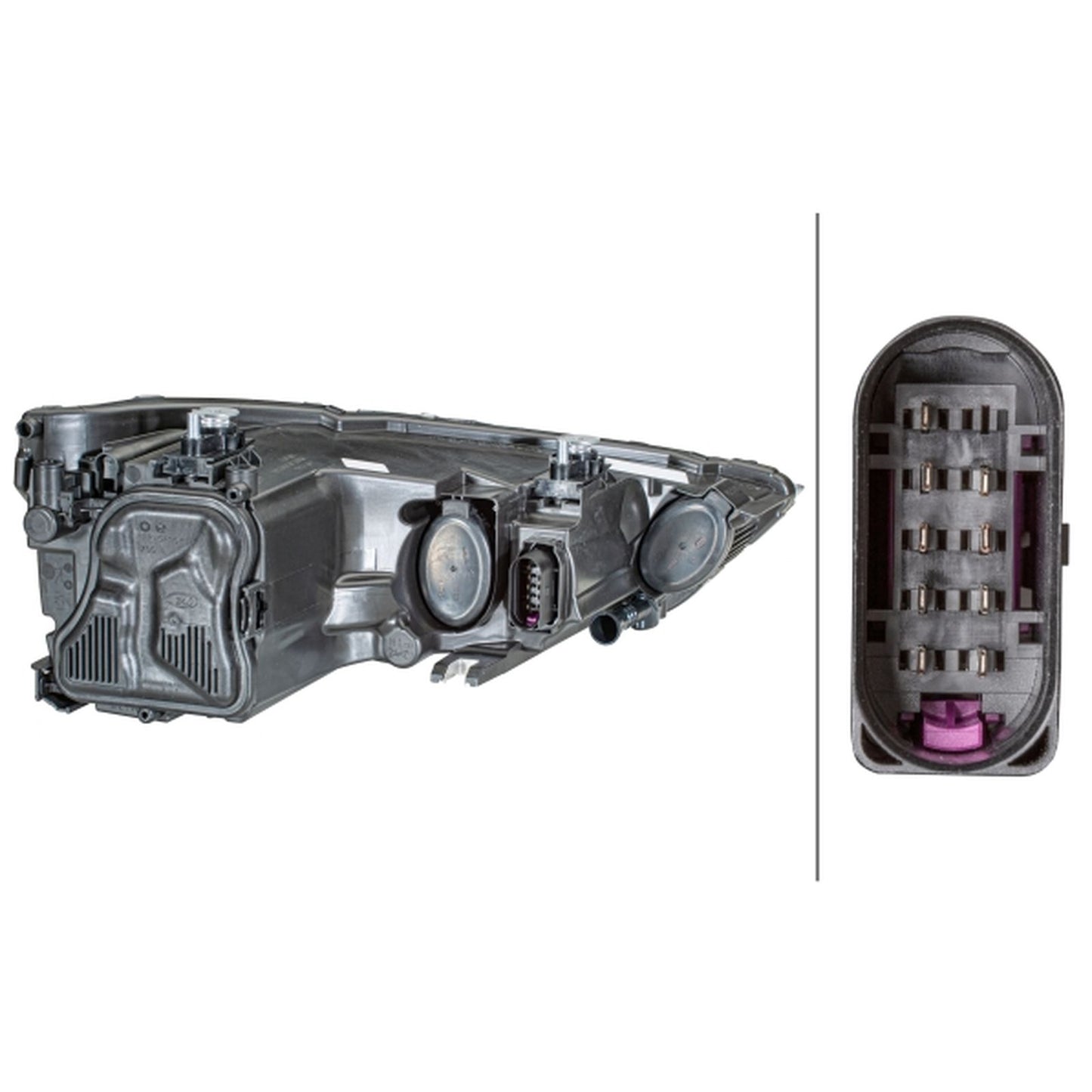 HELLA Halogen Headlight Unit - Right - 1LG354837-041