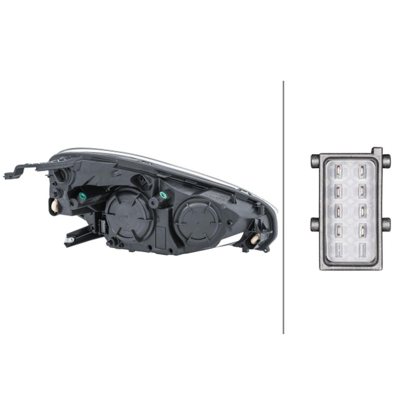 HELLA Halogen Headlight Unit - Left - 1LH354811-031