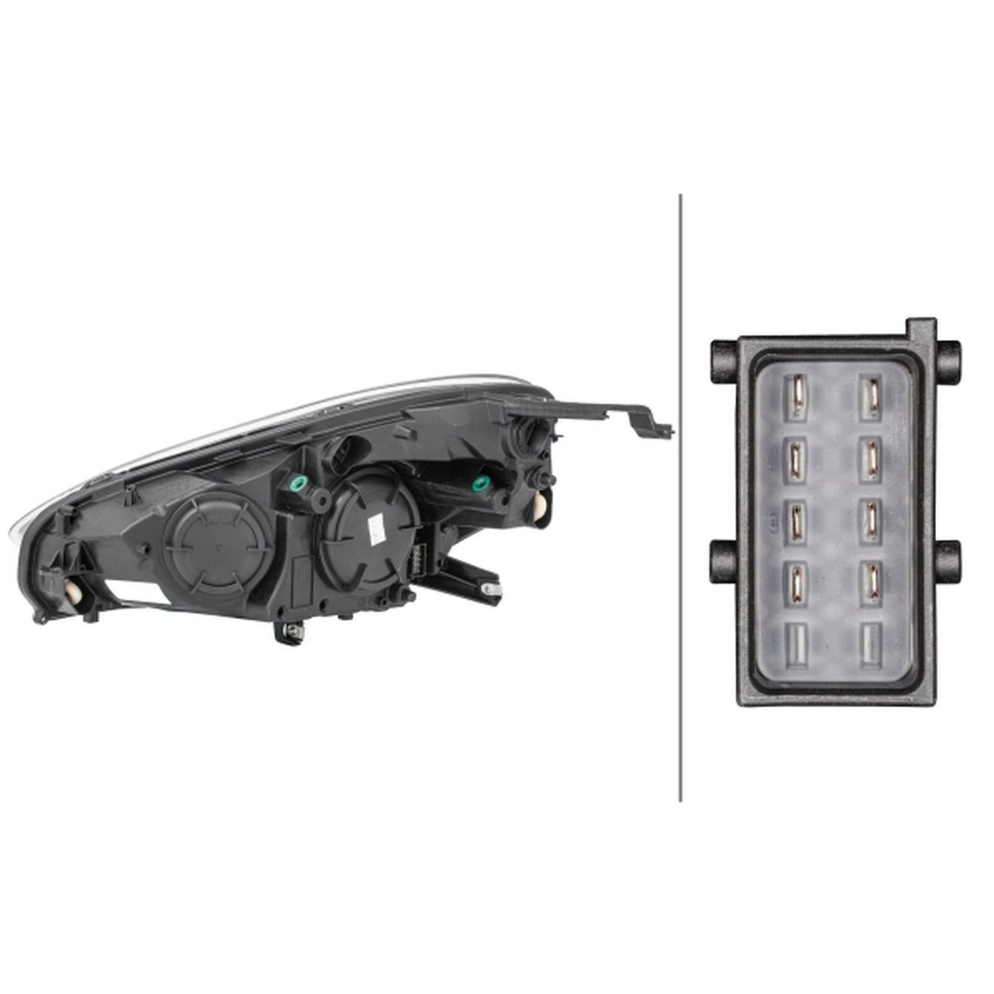 HELLA Halogen Headlight Unit - Right - 1LH354811-041