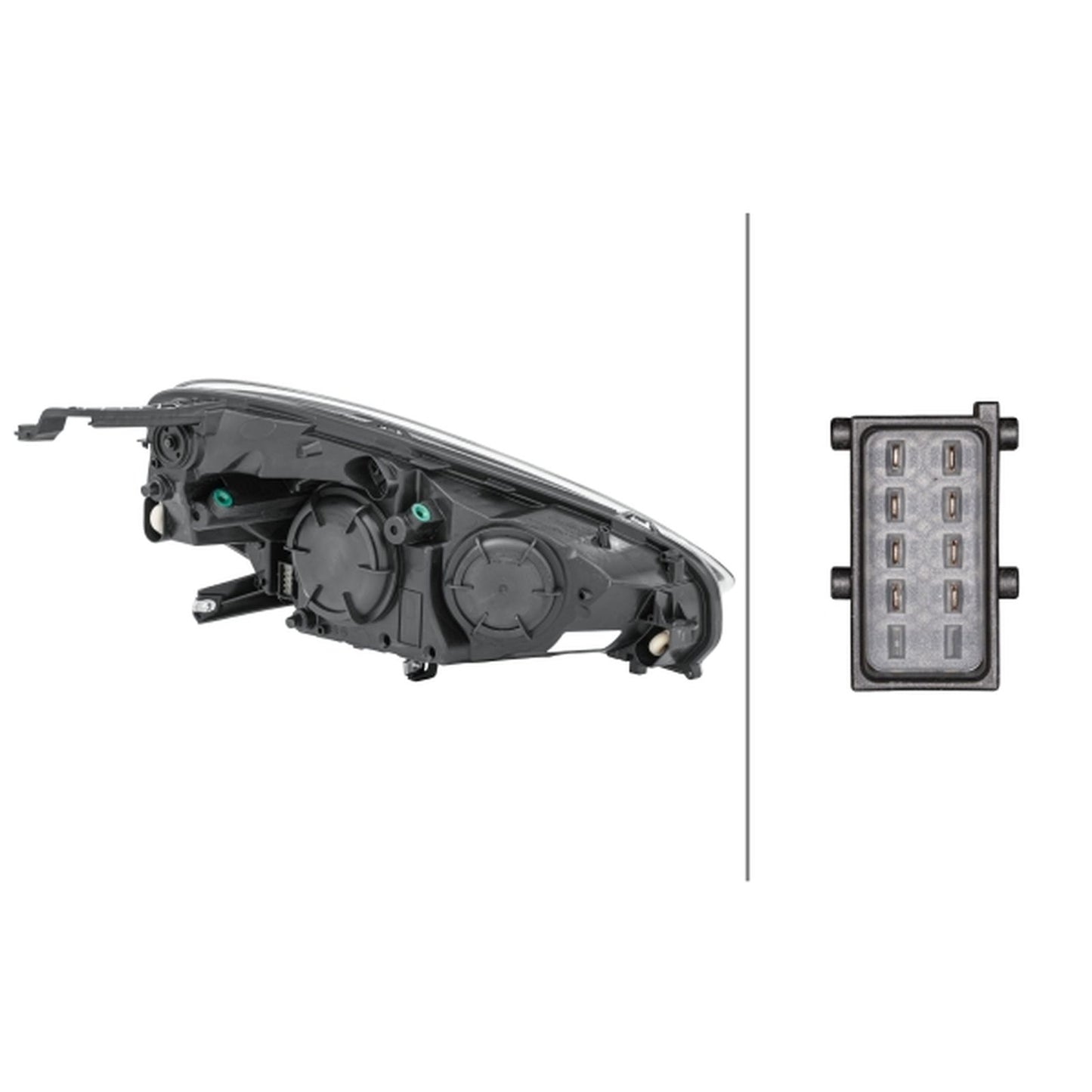 HELLA Halogen Headlight Unit - Left - 1LH354811-071