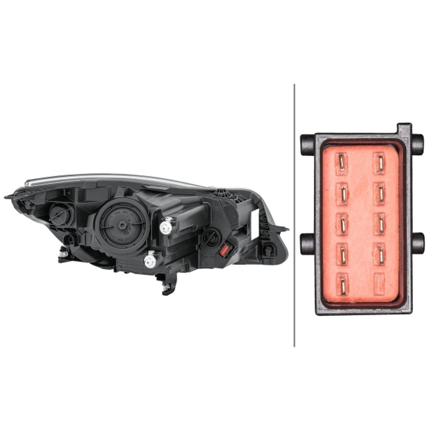 HELLA Halogen Headlight Unit - Left - 1LL011165-731