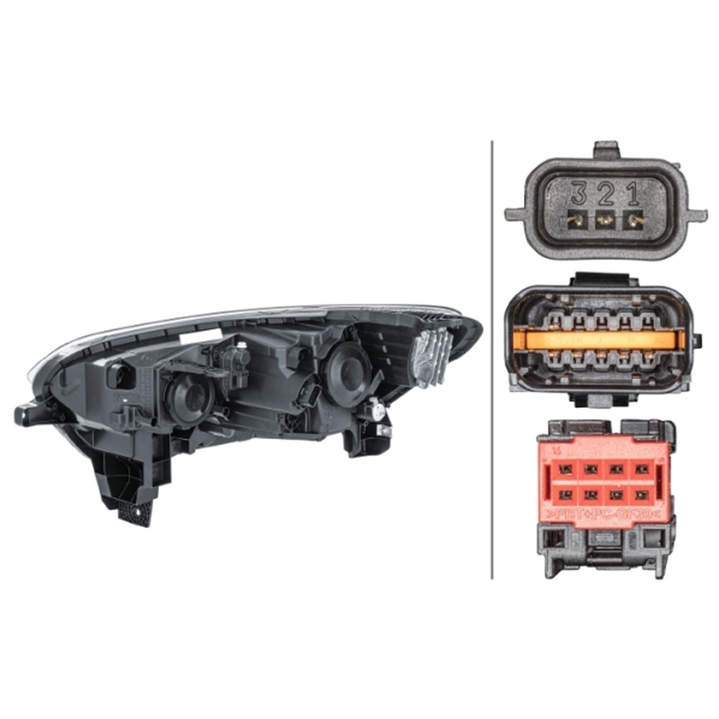 HELLA LED Headlight Unit - Right - 1LL011770-881