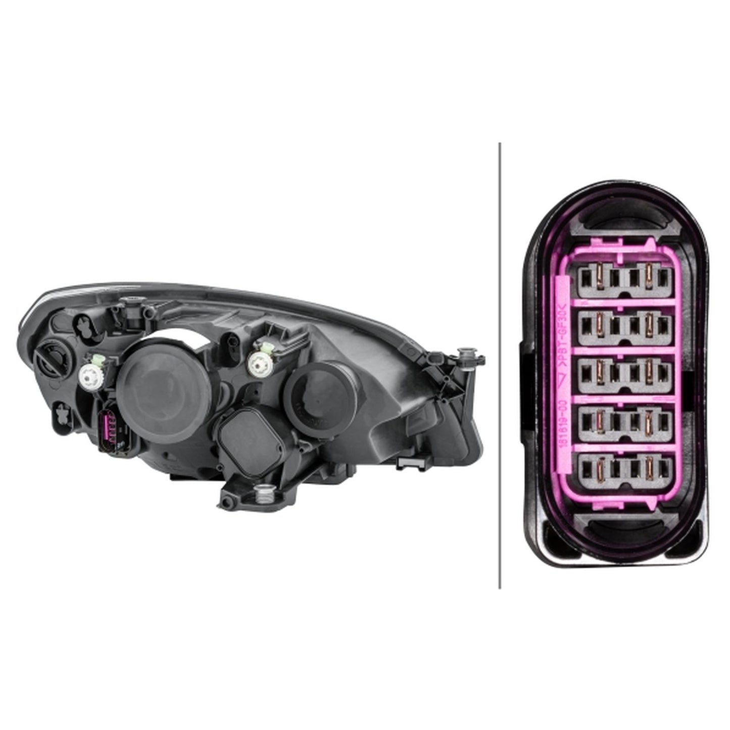 HELLA Halogen Headlight Unit - Left - 1LL012643-031