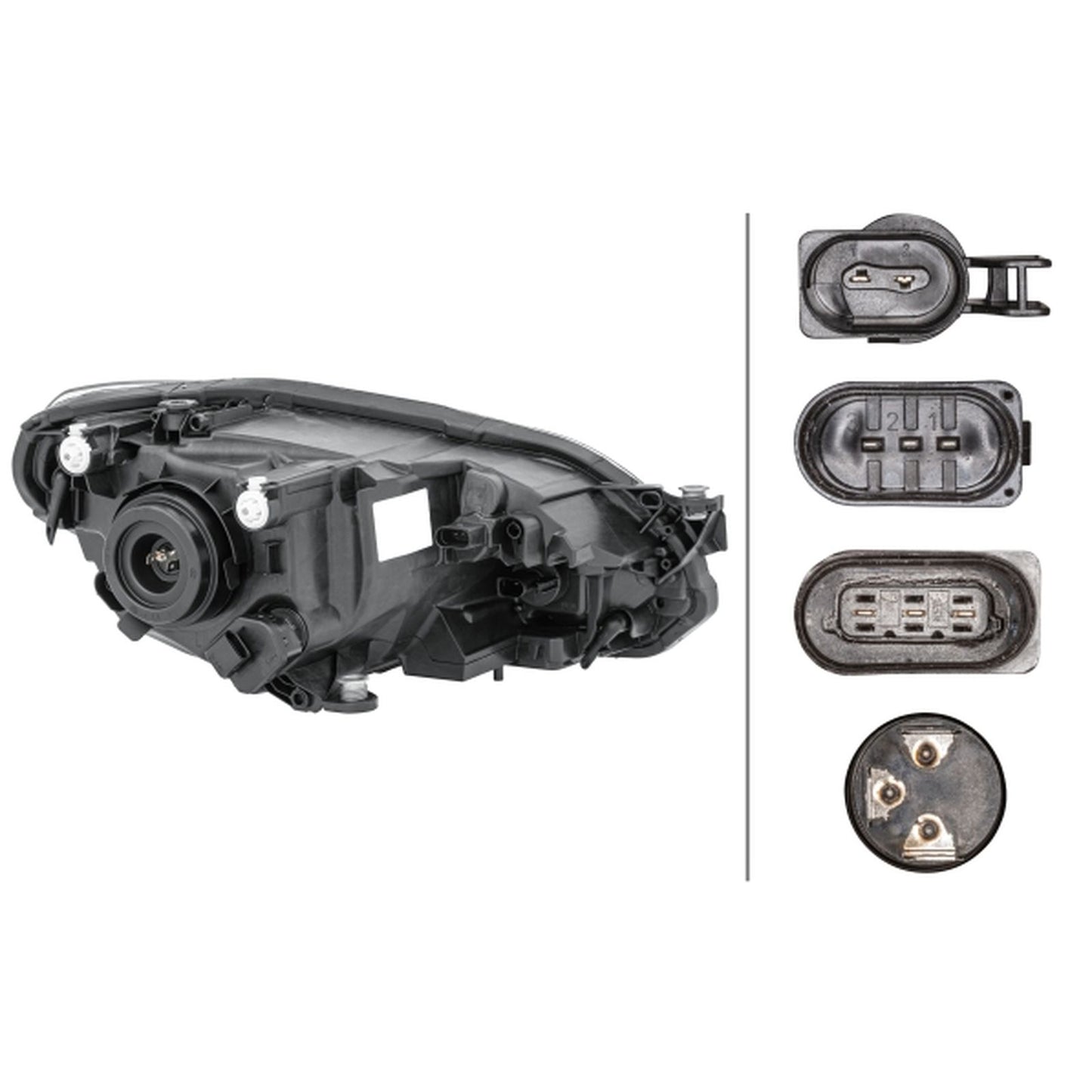 HELLA Halogen Headlight Unit - Left - 1LL012644-031