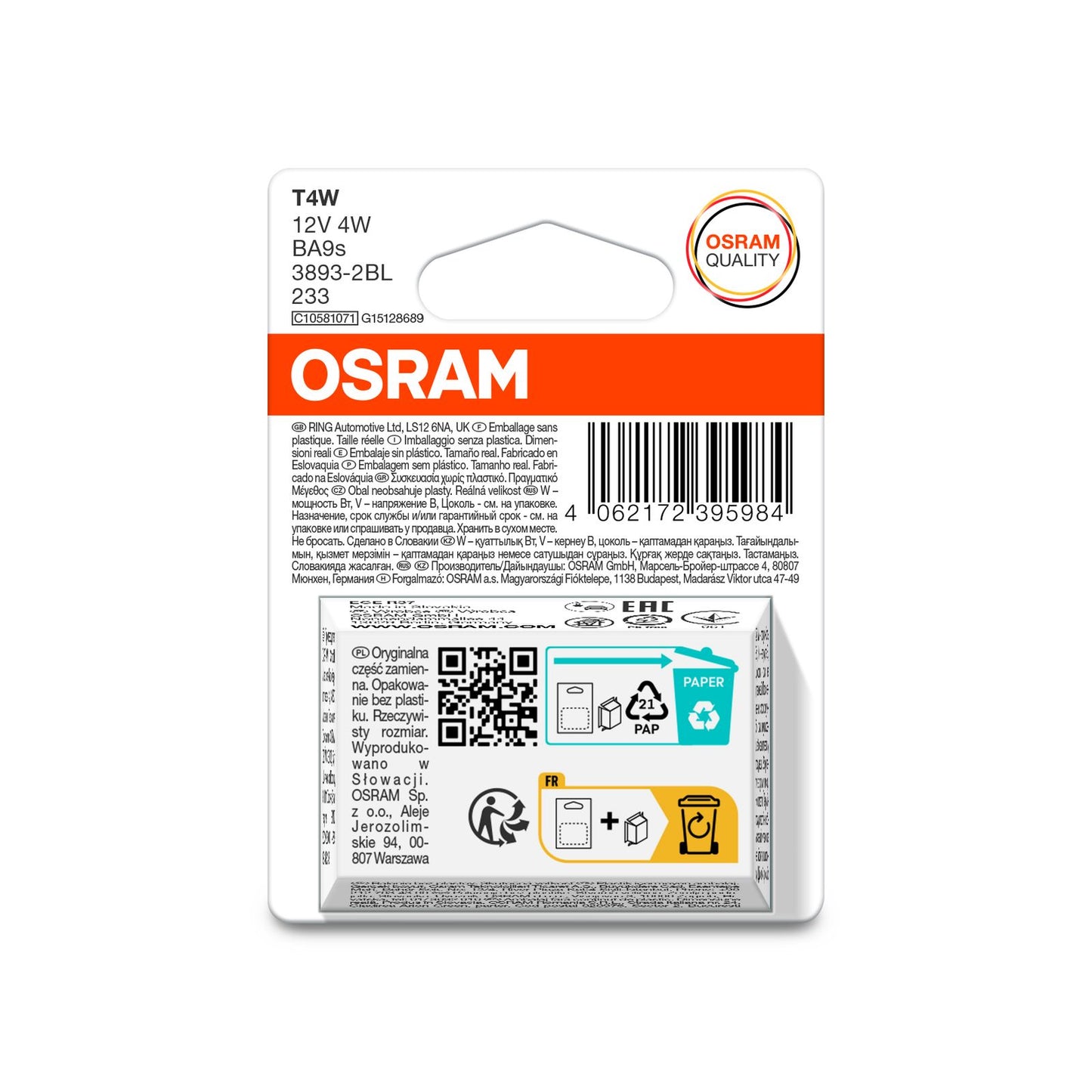 Osram Original T4W (Twin)