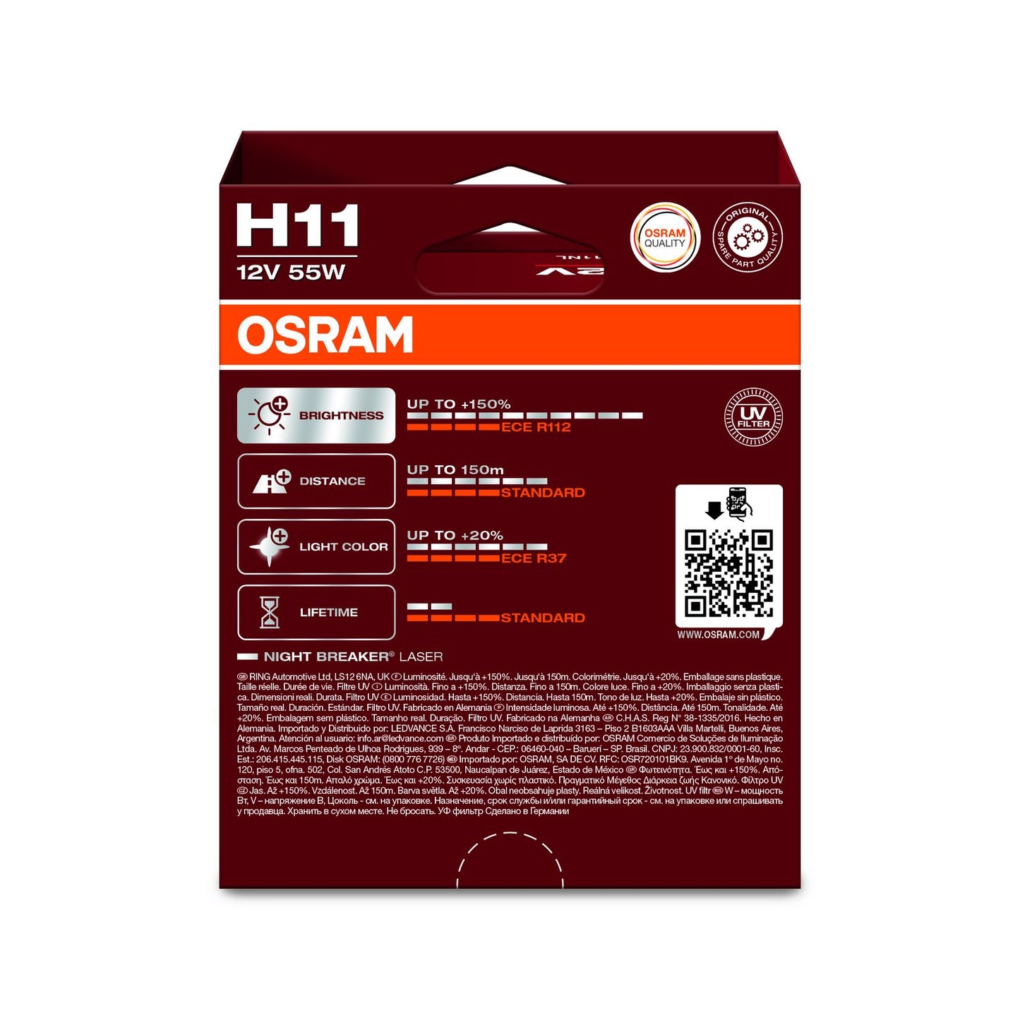 Osram Night Breaker Laser +150% H11 (Twin)