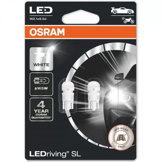 LEDriving SL LED W5W 6000K Cool White Sidelight Bulbs (Twin)
