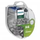 Philips LongLife EcoVision H4 Headlight Bulbs (Twin Pack)