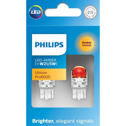 Philips Ultinon Pro6000 Amber LED W21/5W (Twin)