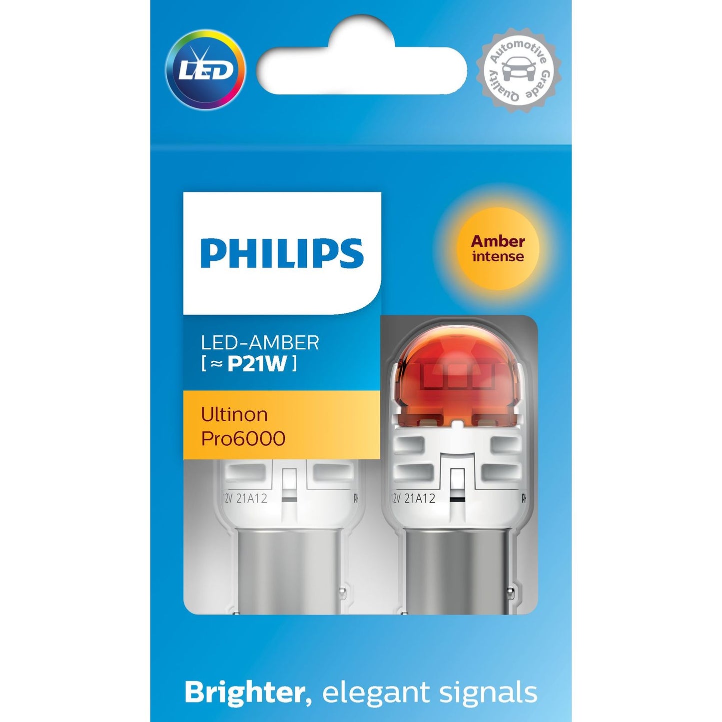 Philips Ultinon Pro6000 Amber LED P21W (Twin)