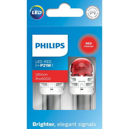Philips Ultinon Pro6000 Red LED P21W (Twin)