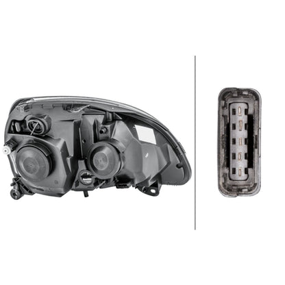 HELLA Halogen Headlight Unit - Left - 1LB008461-751