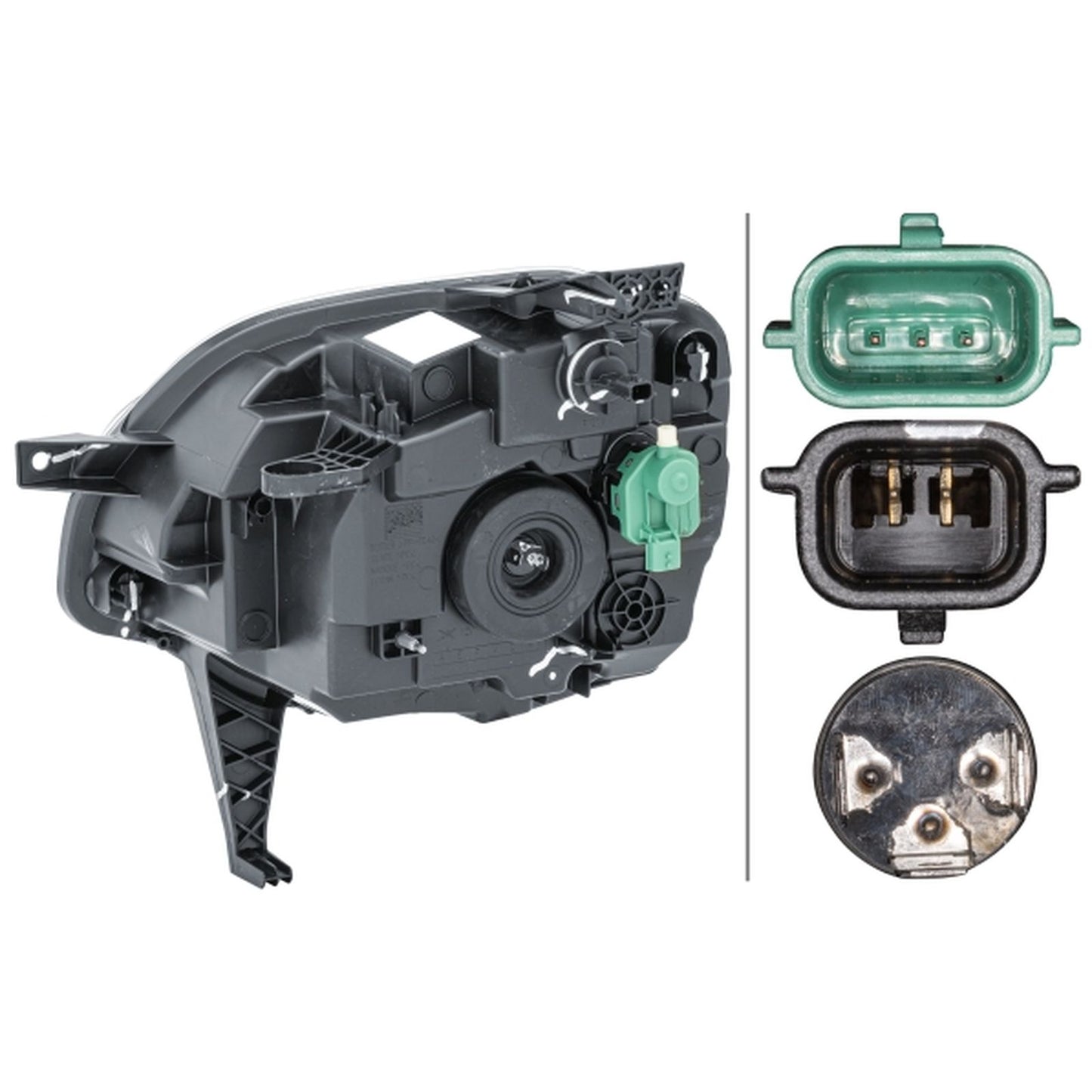 HELLA Halogen Headlight Unit - Right - 1LD011561-041