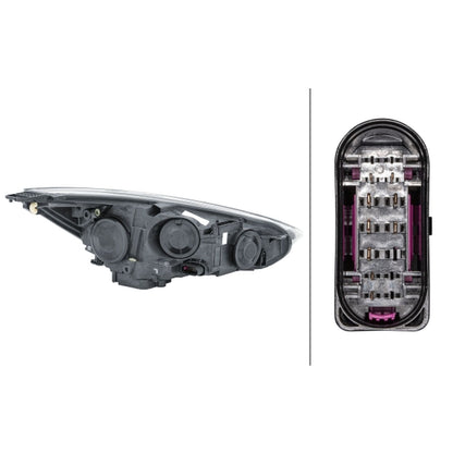 HELLA Halogen Headlight Unit - Left - 1LE354827-091