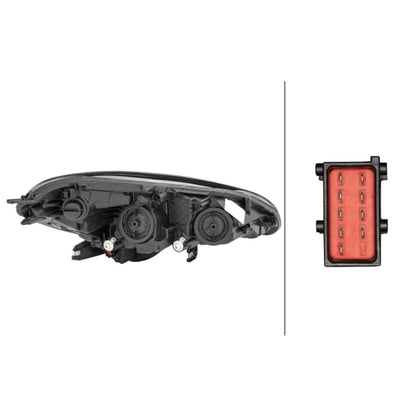 HELLA Halogen Headlight Unit - Left - 1LF011830-031