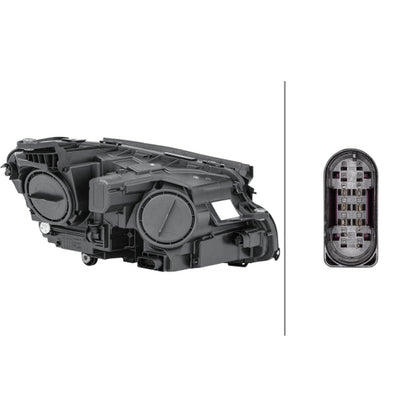 HELLA Halogen Headlight Unit - Left - 1LG012076-071