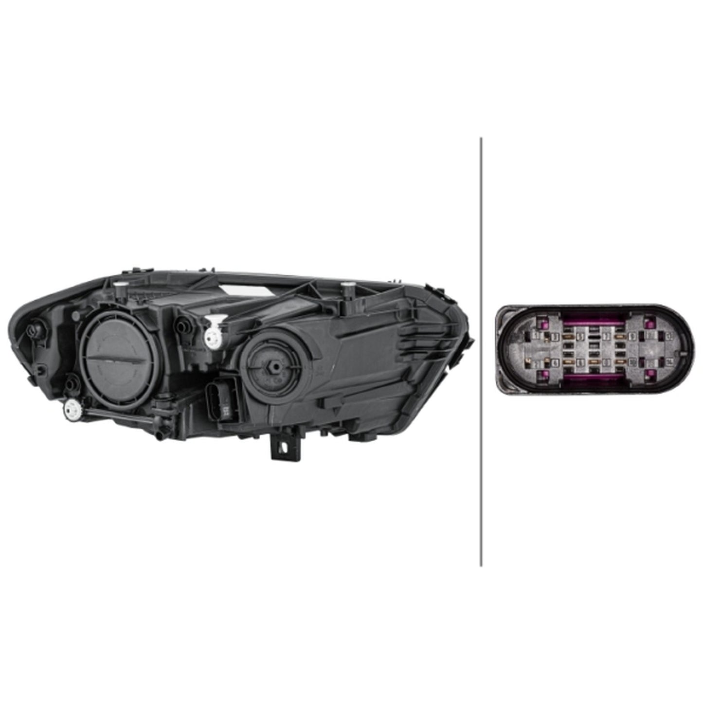 HELLA Halogen Headlight Unit - Left - 1LG015091-031