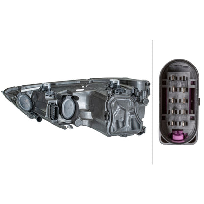 HELLA Halogen Headlight Unit - Left - 1LG354837-031