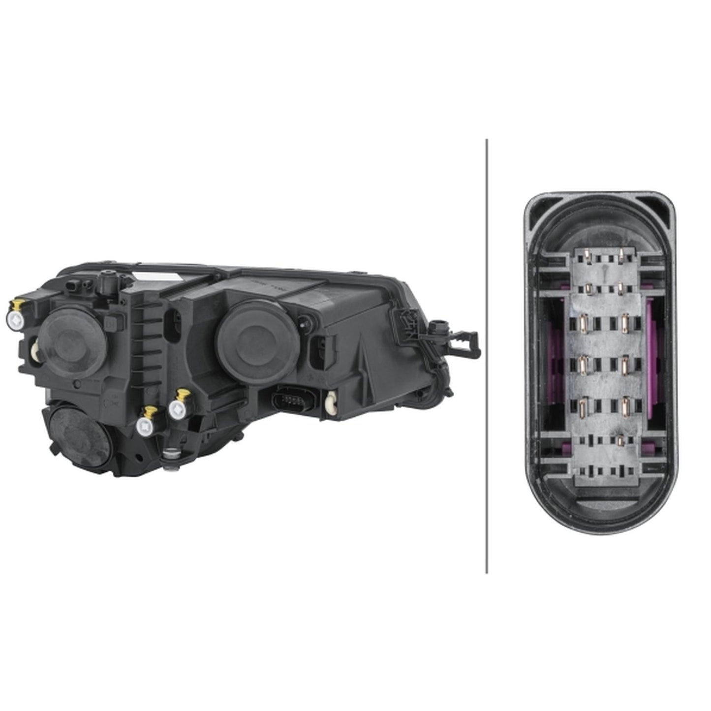 HELLA Halogen Headlight Unit - Left - 1LG354855-071