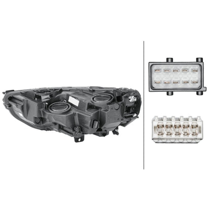 HELLA Halogen Headlight Unit - Right - 1LG354869-061