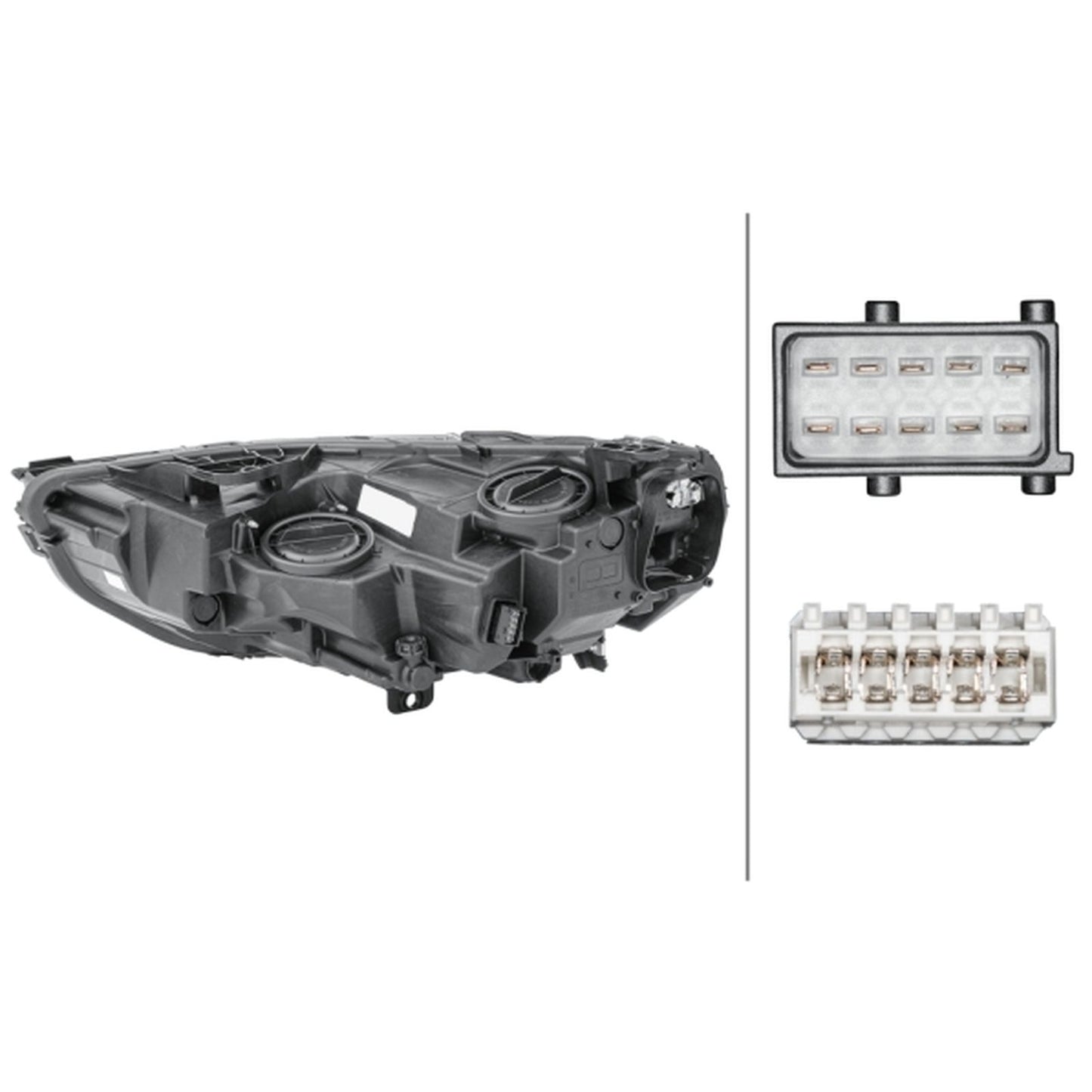 HELLA Halogen Headlight Unit - Right - 1LG354869-081