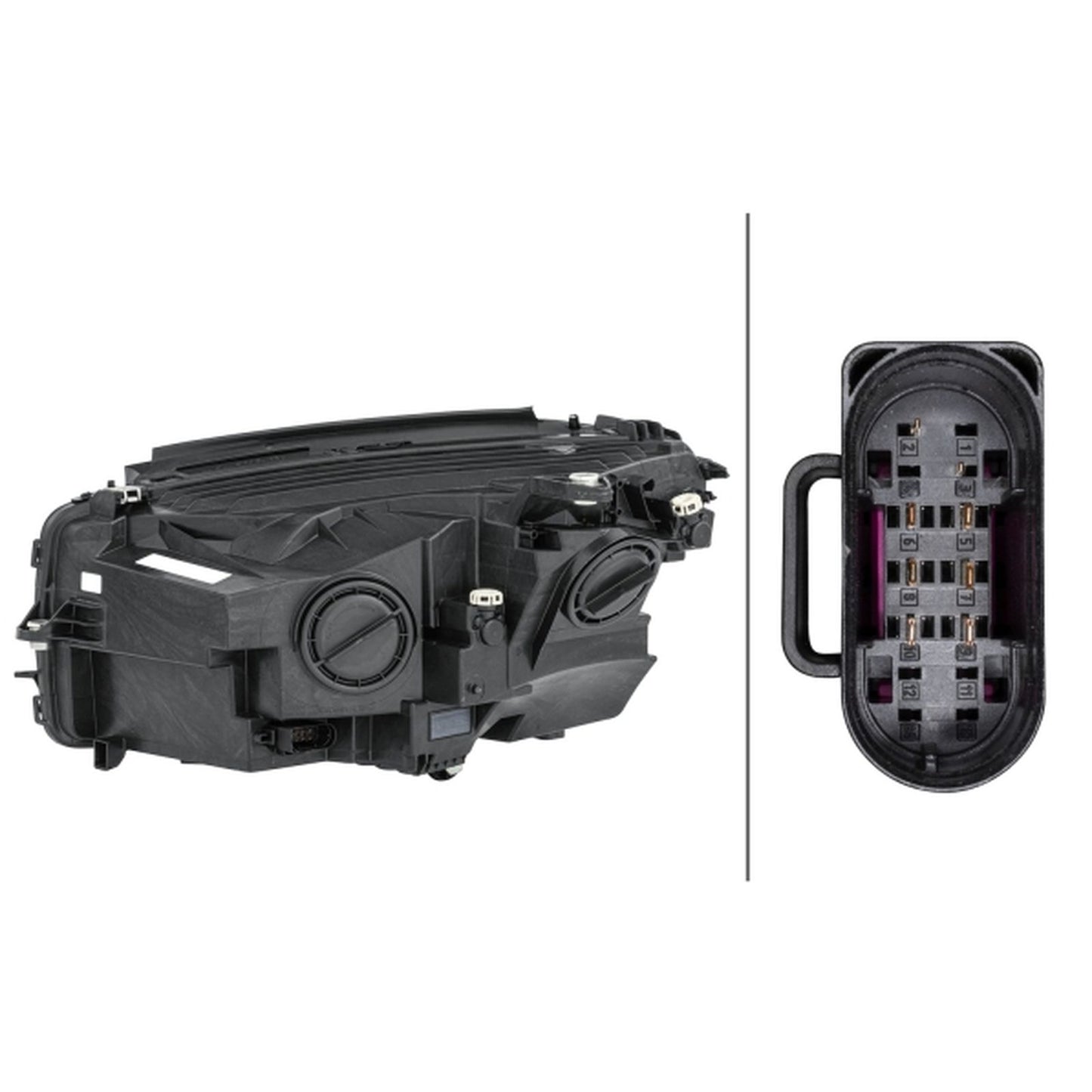 HELLA Halogen Headlight Unit - Right - 1LG354877-041