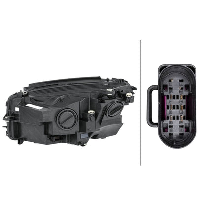 HELLA Halogen Headlight Unit - Right - 1LG354877-041