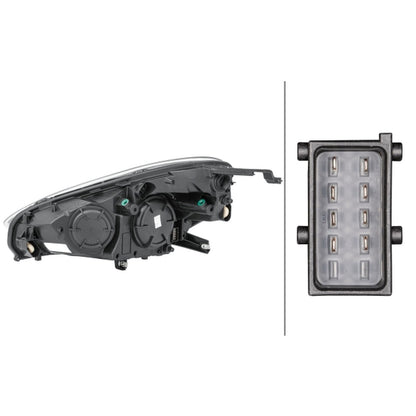 HELLA Halogen Headlight Unit - Right - 1LH354811-041