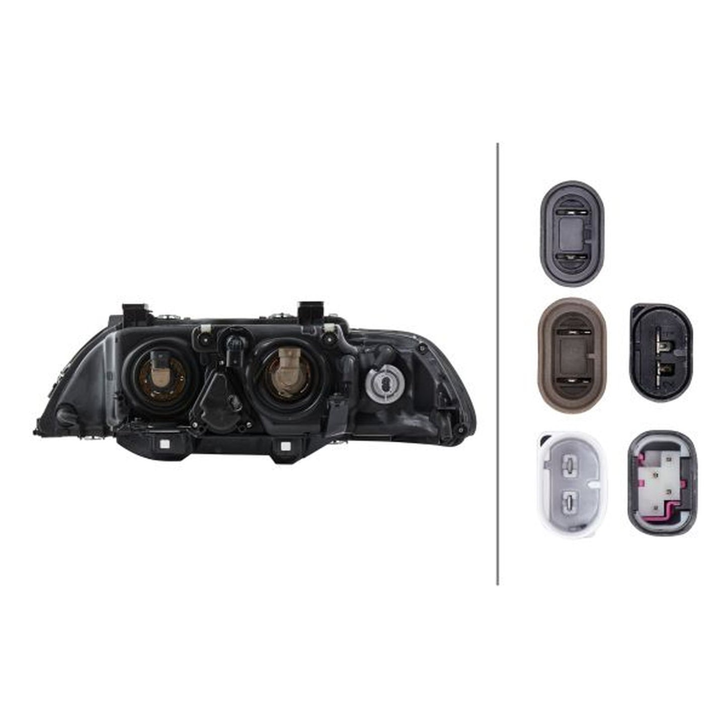HELLA Halogen Headlight Unit - Right - 1LL008053-601