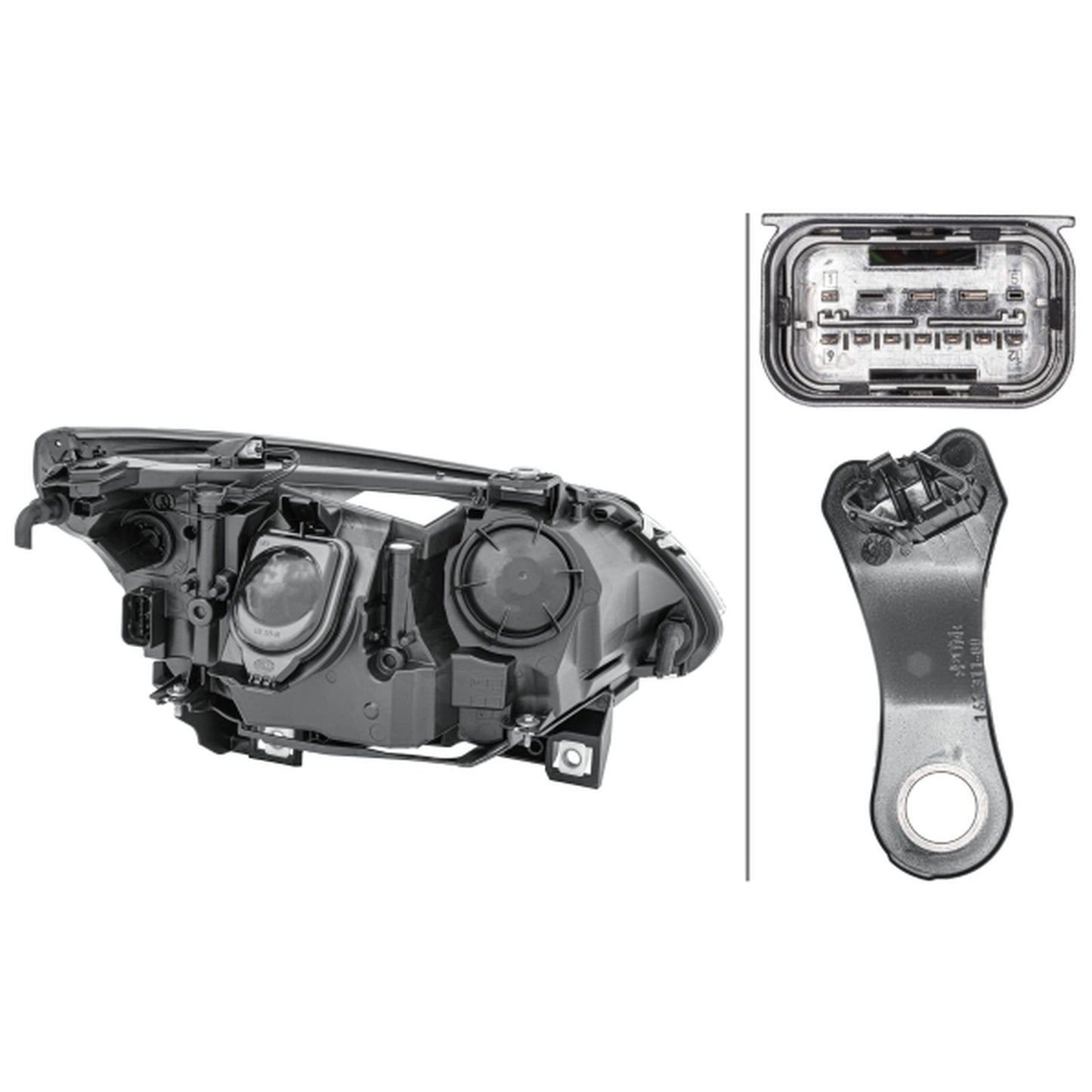 HELLA Halogen Headlight Unit - Left - 1LL009449-031