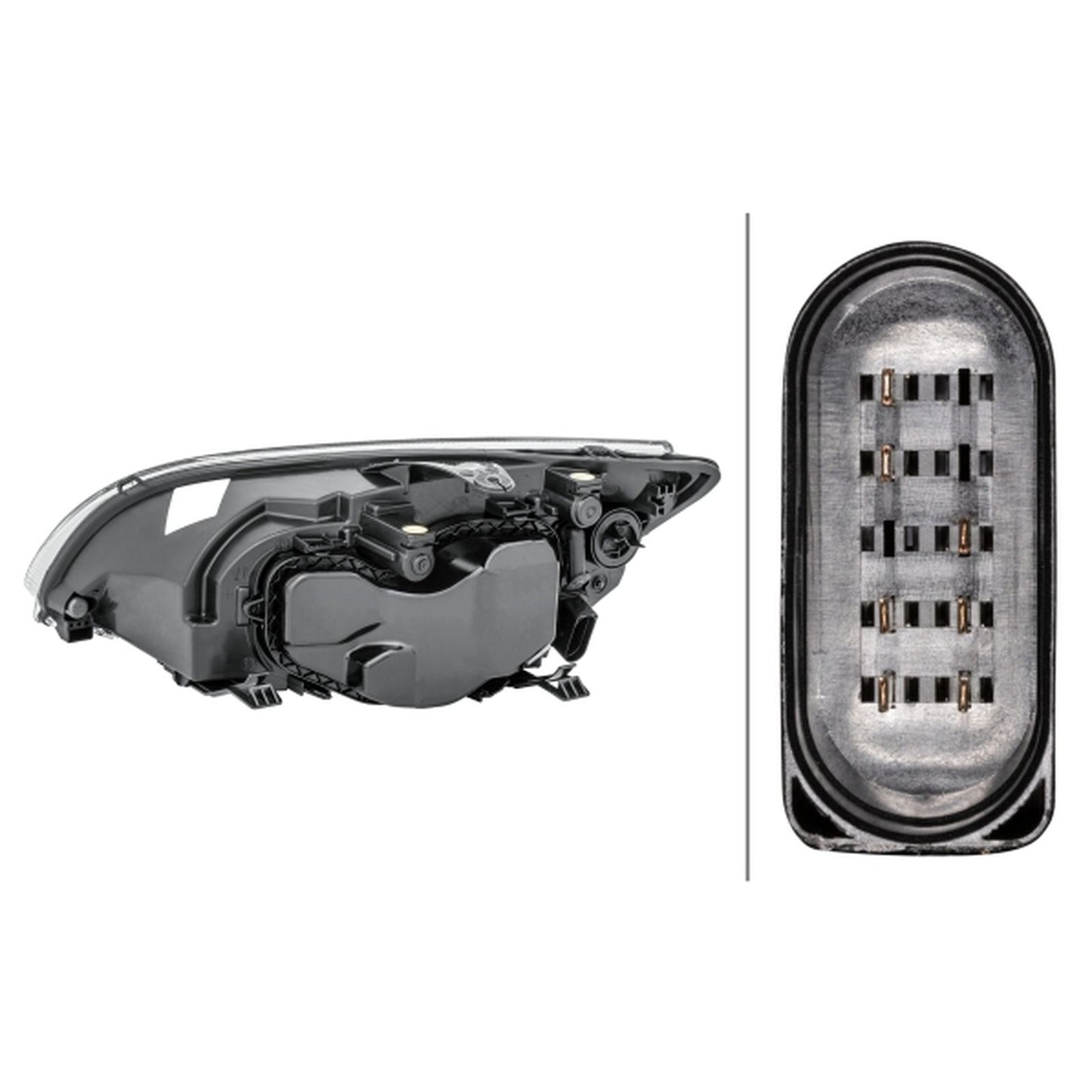 HELLA Halogen Headlight Unit - Right - 1LL010201-041