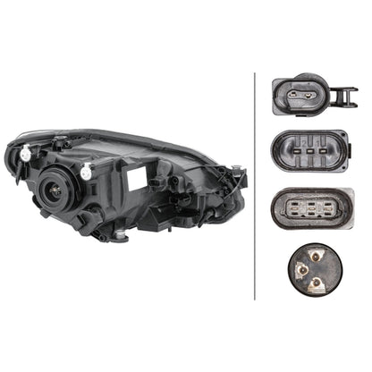 HELLA Halogen Headlight Unit - Left - 1LL012644-031