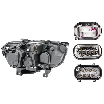 HELLA Halogen Headlight Unit - Left - 1LL158085-011