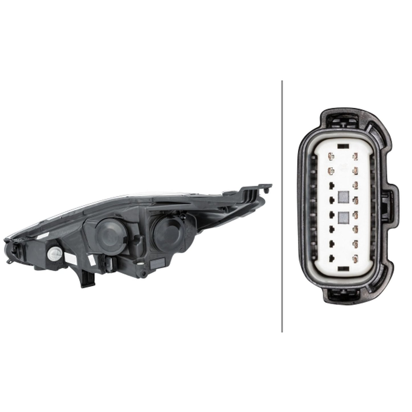 HELLA Halogen Headlight Unit - Right - 1LL354803-101