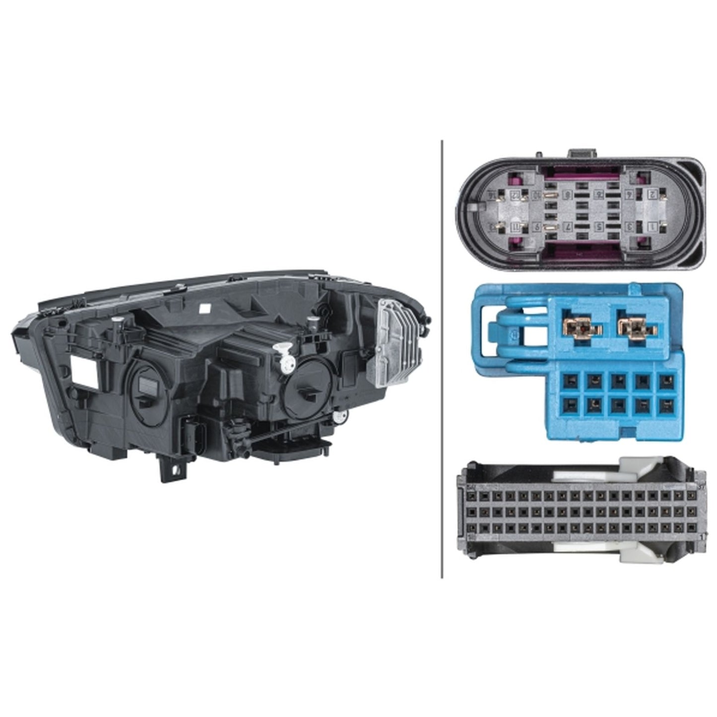 HELLA LED Headlight Unit - Right - 1LX013074-741