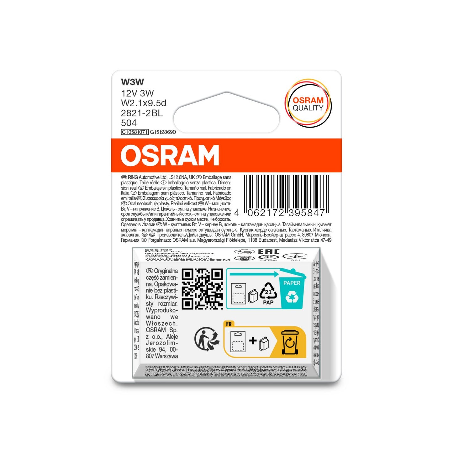 Osram Original W3W (504) (Twin)