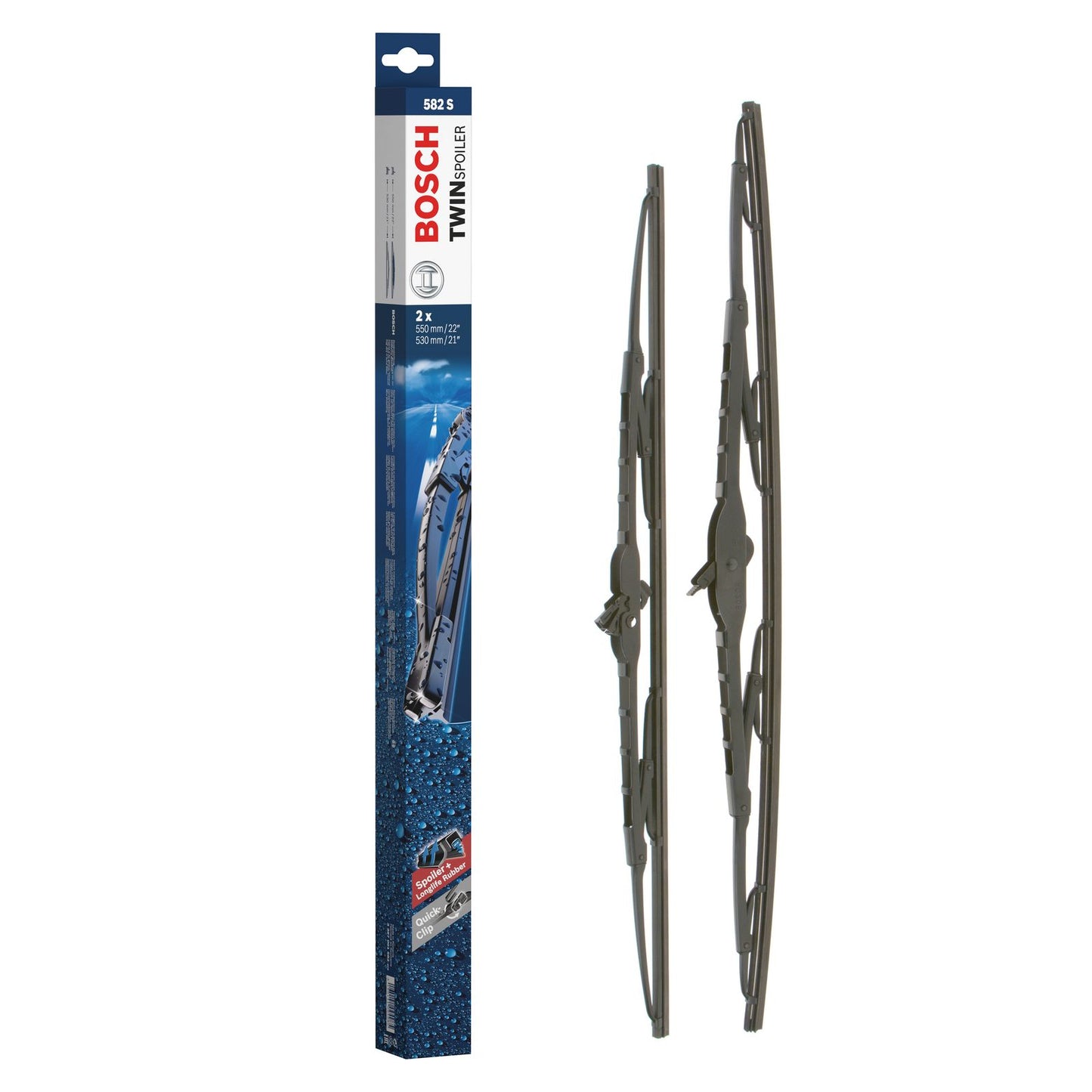 582S Bosch Twin Wiper Blades - Specific Fit Twin Pack