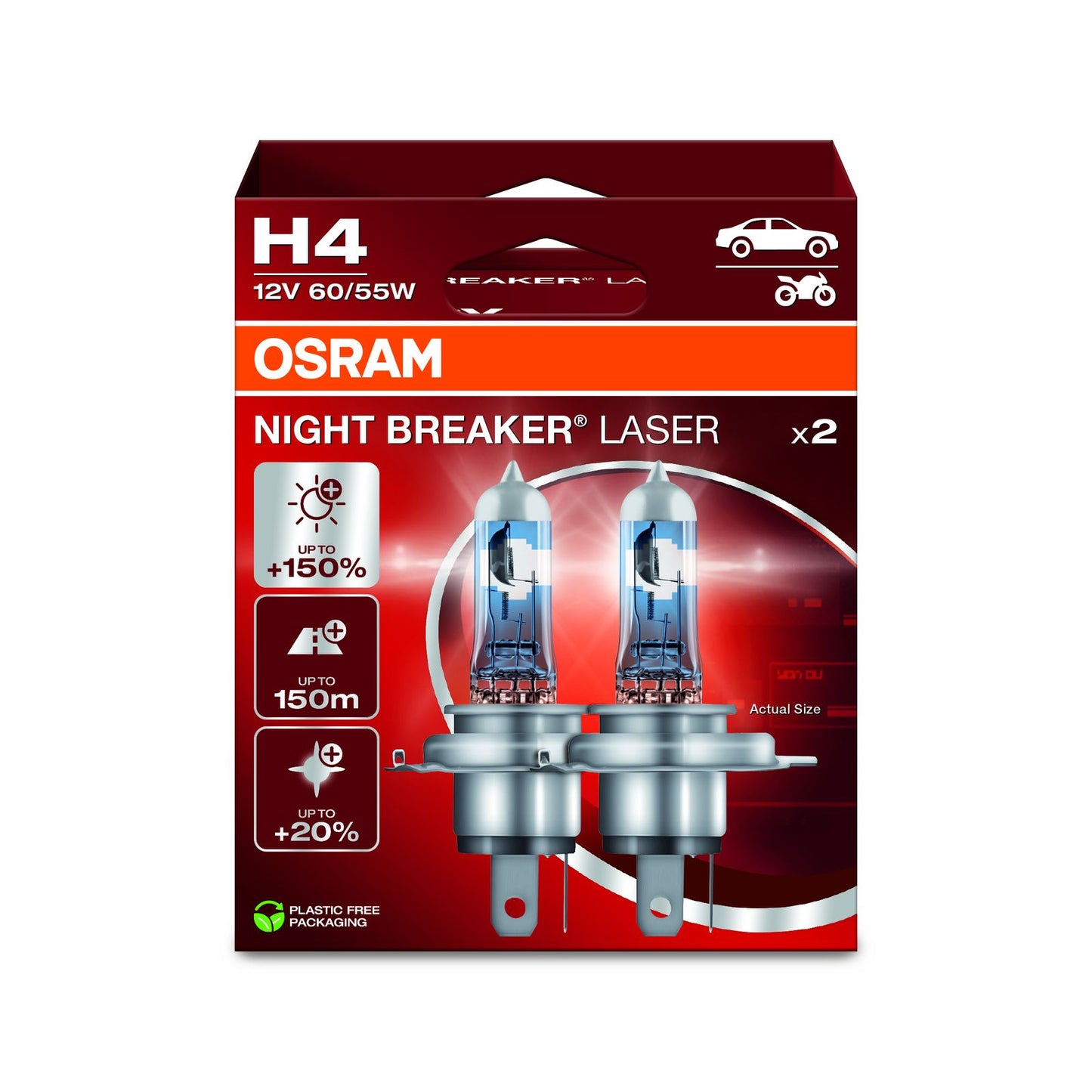 Osram Night Breaker Laser +150% H4 (Twin)